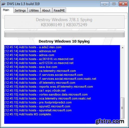 Destroy Windows 10 Spying v1.5.0 Build 535 Portable