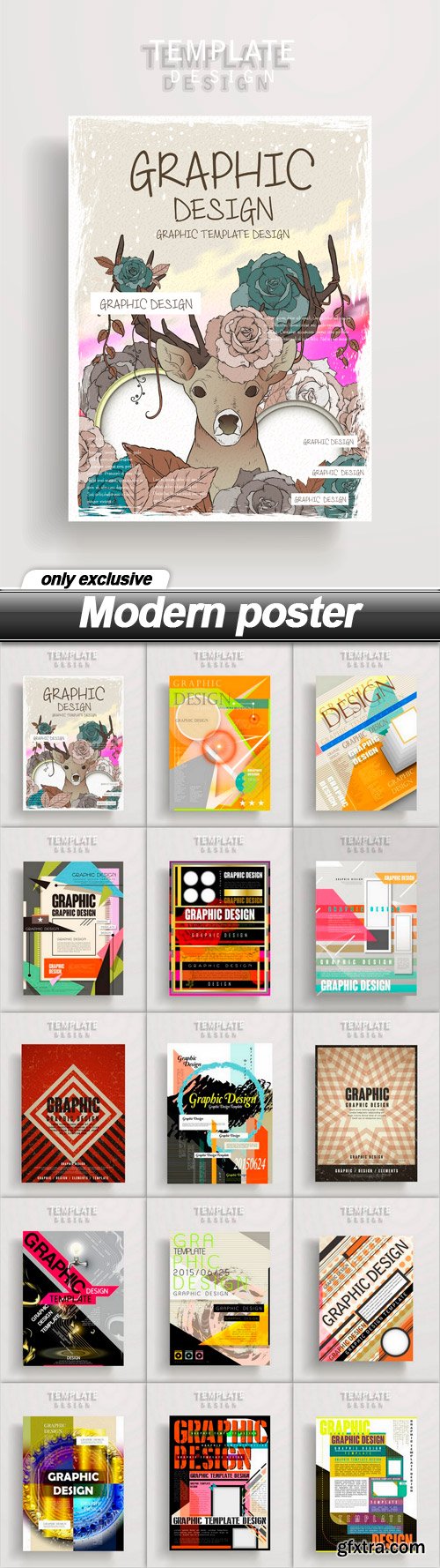 Modern poster - 15 EPS