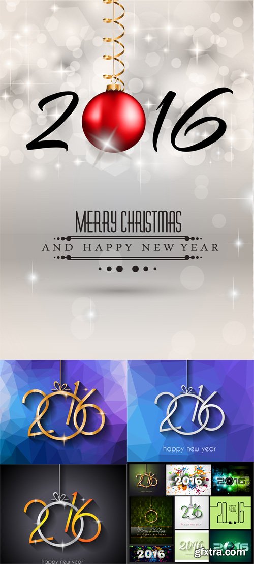 Background with New Year 2016