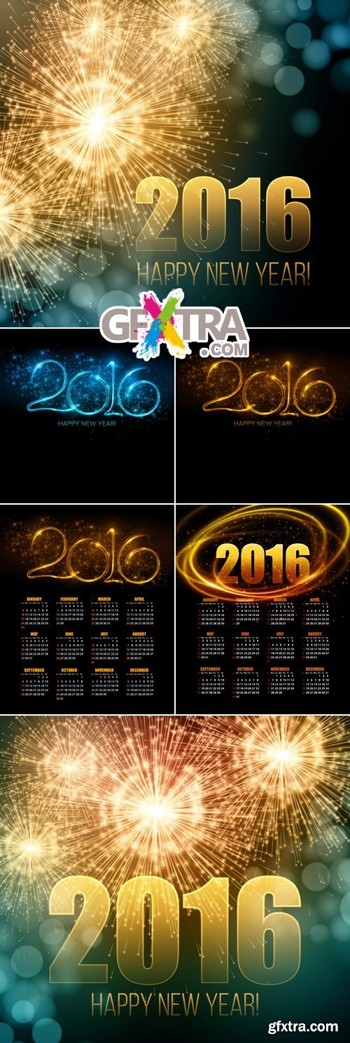 New Year 2016 Vector