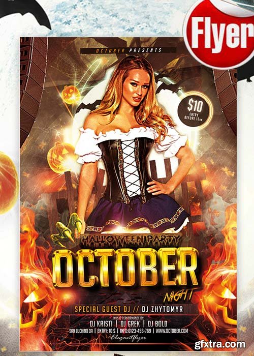 October Night Flyer Template
