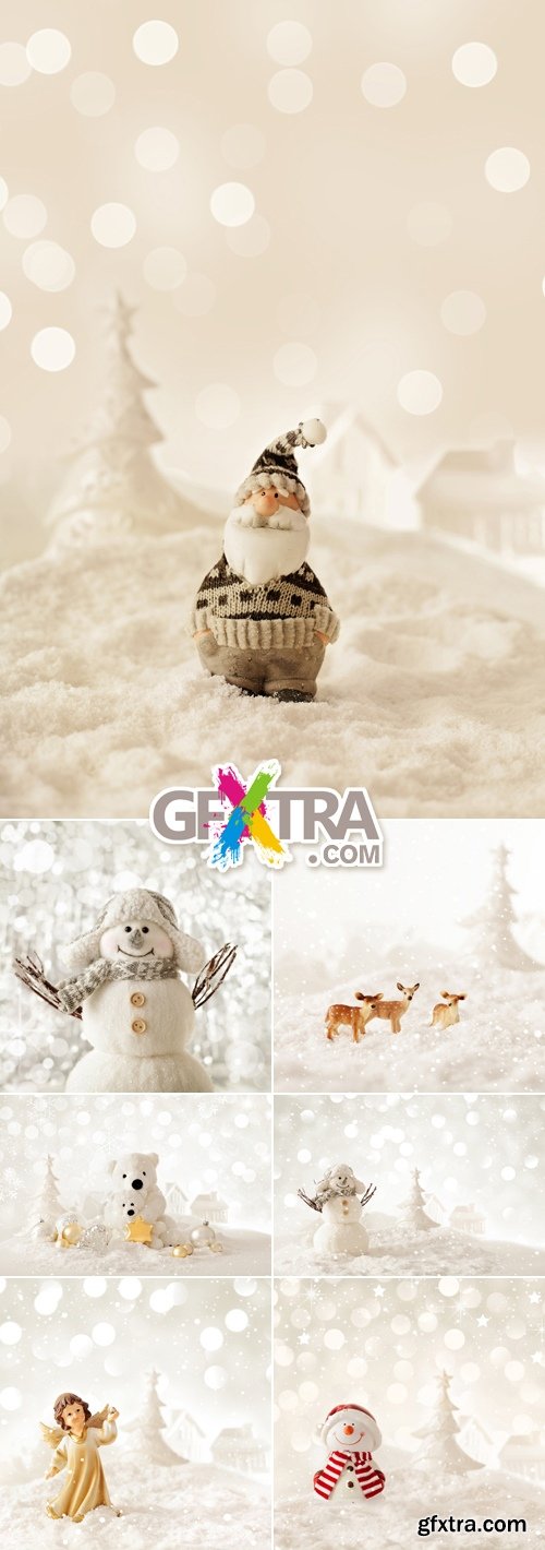 Stock Photo - White Christmas Backgrounds 2