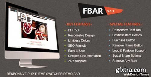 CodeCanyon - FBar v1.3 - Responsive PHP Theme Switcher Demo Bar - 5045579