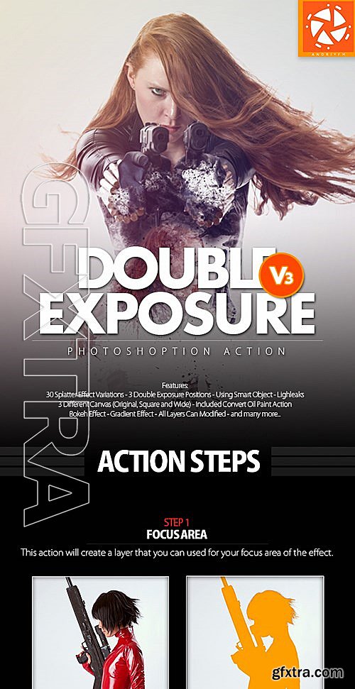 GraphicRiver - Double Exposure 3 Photoshop Action 13411731