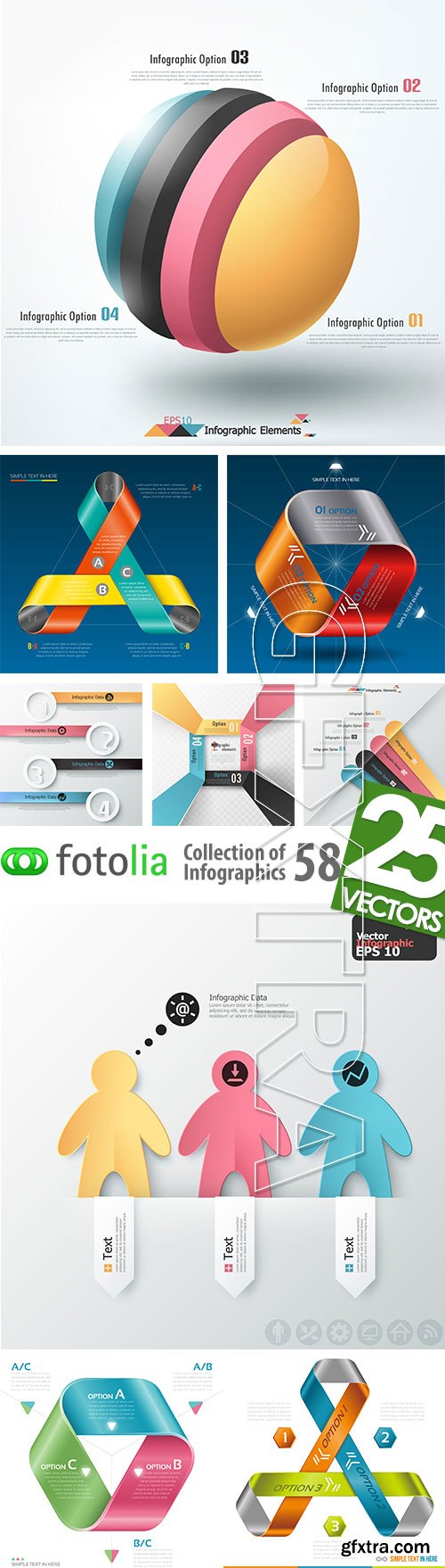 Collection of Infographics Vol.58, 25xEPS