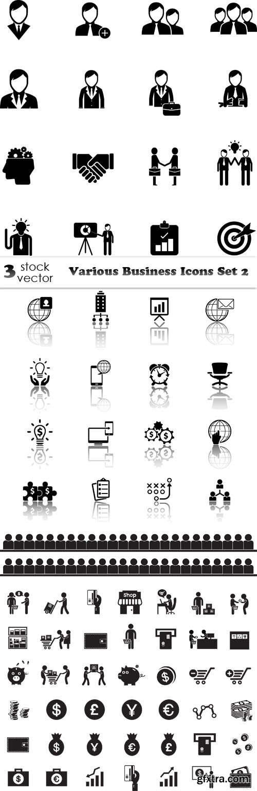 Vectors - Various Business Icons Set 2