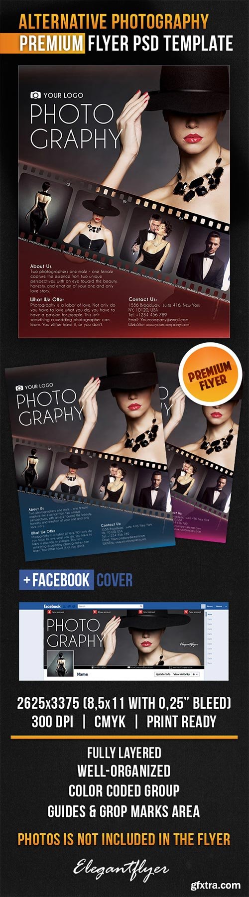 Alternative Photography Flyer PSD Template + Facebook Cover
