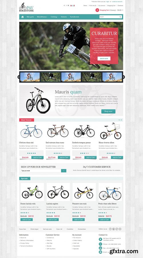 PavoThemes - Pav Bike Store - Responsive OpenCart 1.5.6.x theme for Bike, Motor store