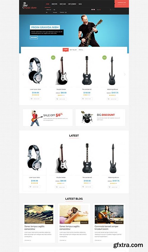 PavoThemes - Pav Music Store - The Best Responsive OpenCart 1.5.6.x Theme For Music
