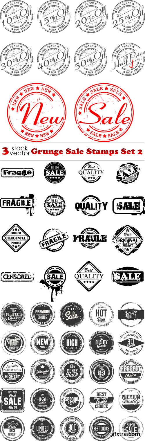 Vectors - Grunge Sale Stamps Set 2