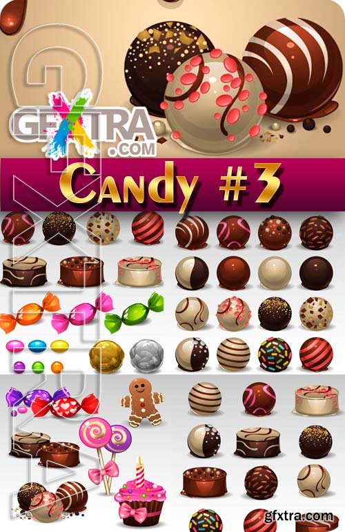 Sweets and candies #3 - Stock Vector