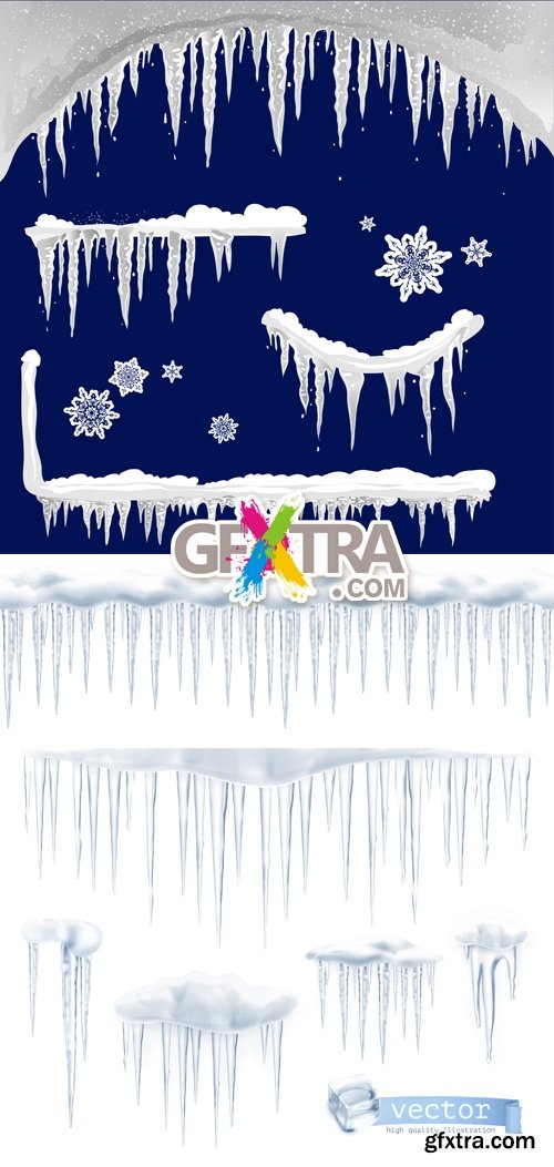 Icicle Design Elements Vector