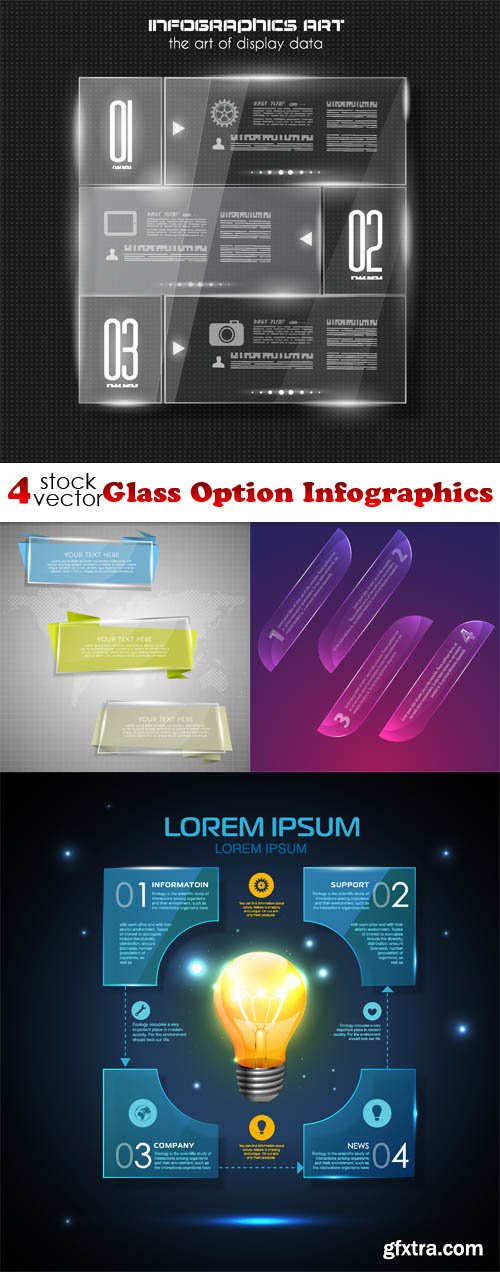 Vectors - Glass Option Infographics