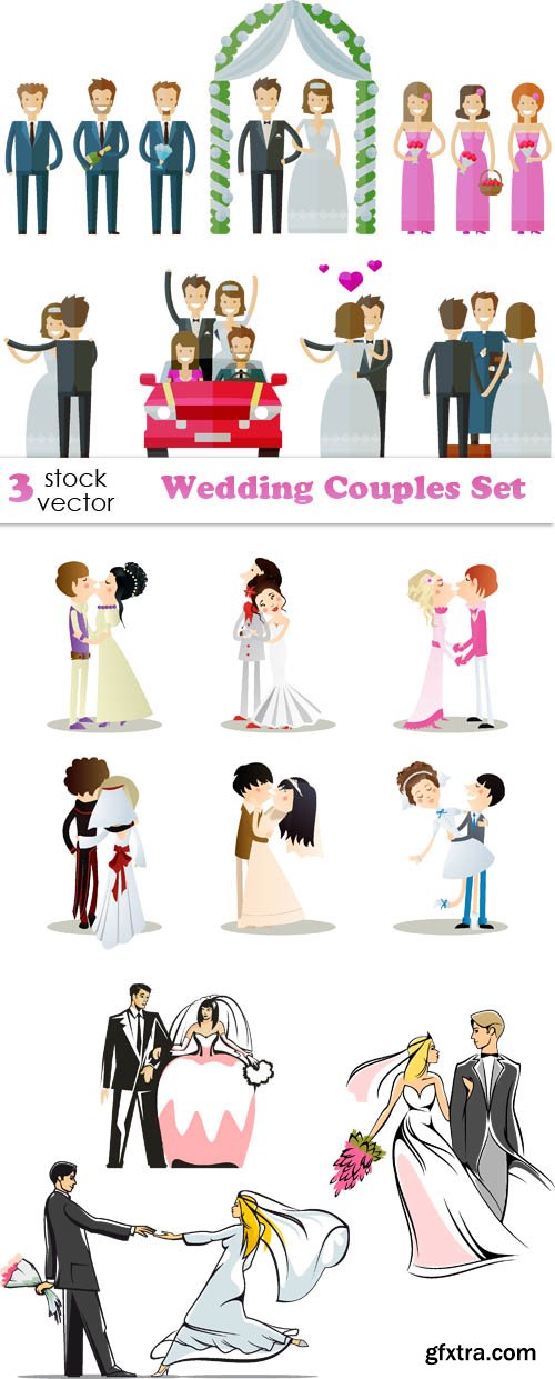 Vectors - Wedding Couples Set