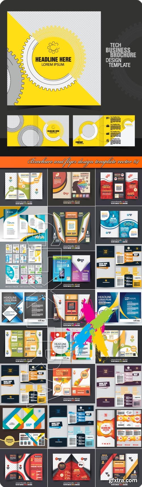 Brochure and flyer design template vector 64