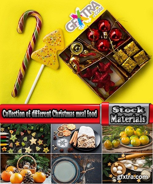 Collection of different Christmas New Year holiday meal food dish 25 HQ Jpeg