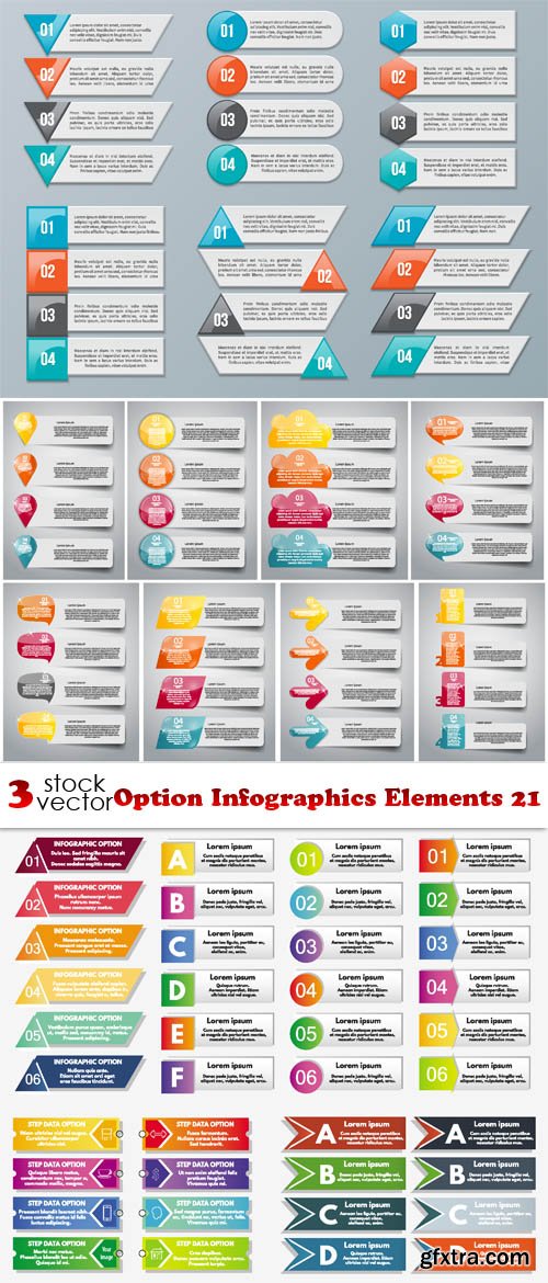 Vectors - Option Infographics Elements 21