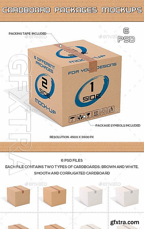 GraphicRiver - Cardboard Packages Mock-Up 13370724