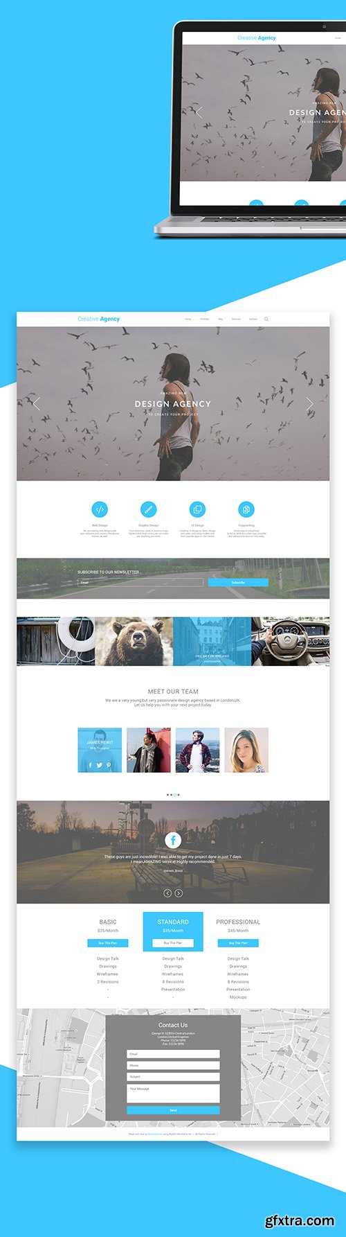 PSD Web Template - Creative Agency One Page Theme 2015