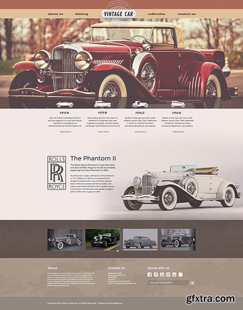 PSD Web Template - Vintage Car