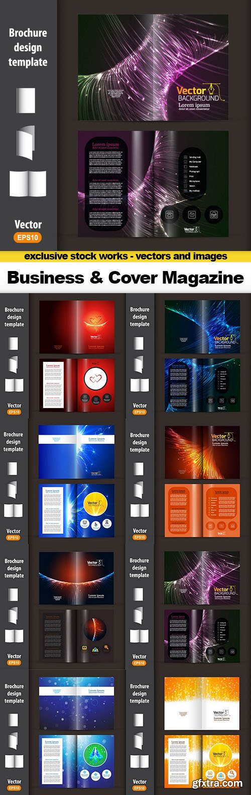 Business Design Background & Cover Magazine - 8x EPS