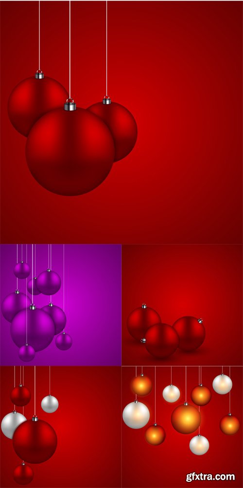 New Year Backgrounds with Balls