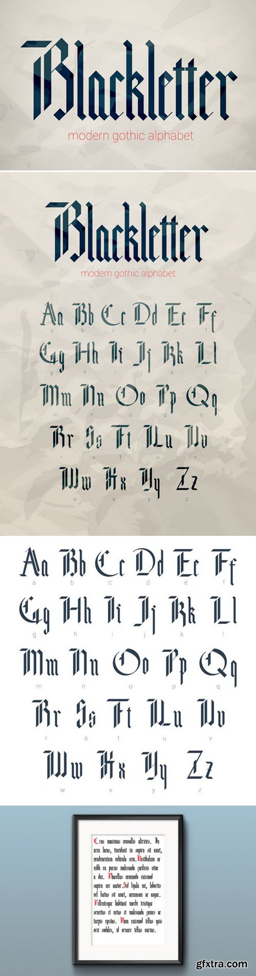CM - Blackletter modern gothic font. 425205