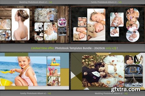 CM - 4x Photobook Templates Bundle 423065