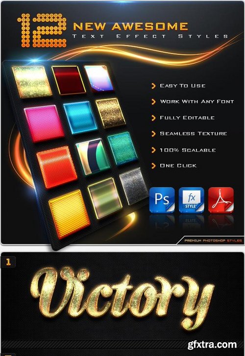 Graphicriver 12 New Awesome Text Effect Styles 8536493