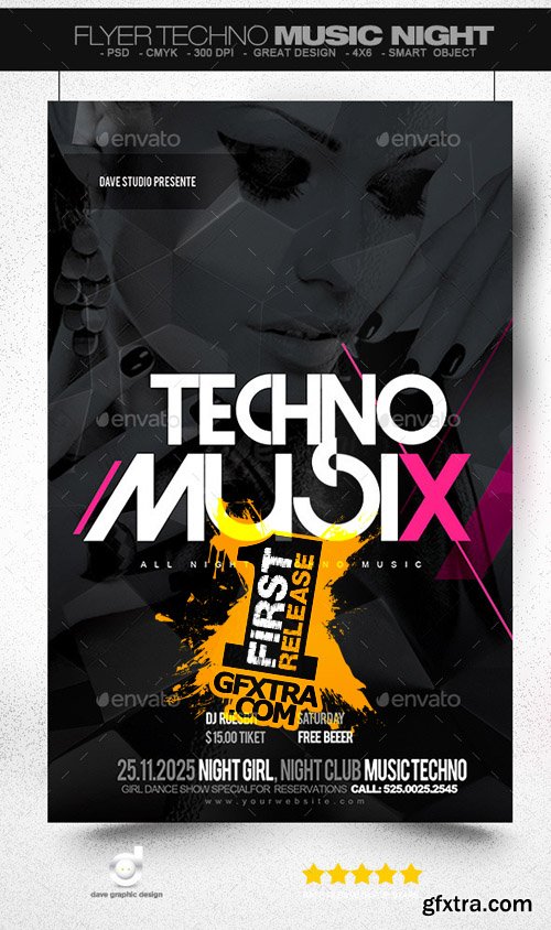 Flyer Techno Music Night 8928984