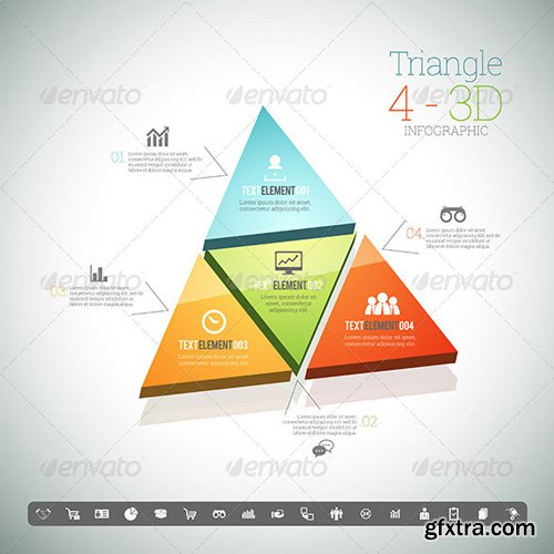 GraphicRiver - Triangle Four 3D Infographic - 8398908