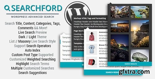 CodeCanyon - Searchford v1.0.15 - WordPress Advanced Search - 10411642