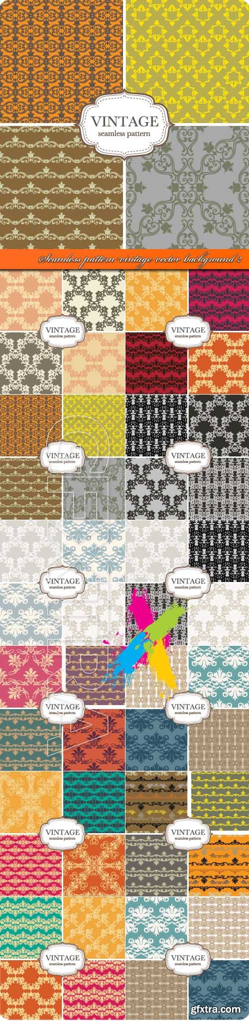 Seamless pattern vintage vector background 2
