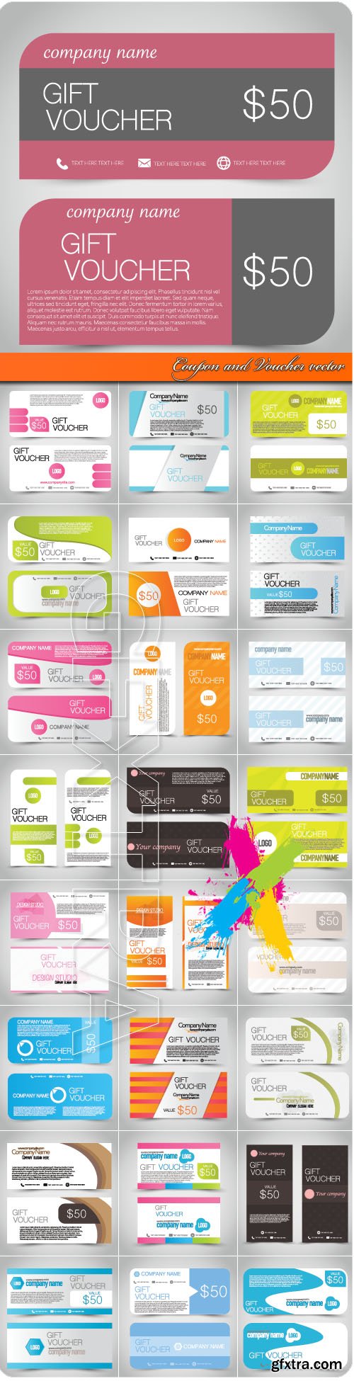 Coupons and Vouchers vector