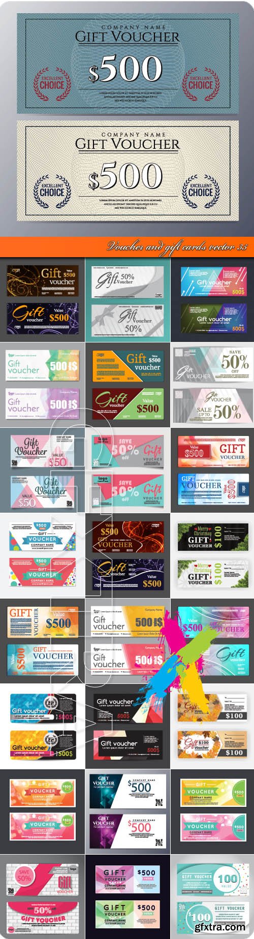 Voucher and gift cards vector 35