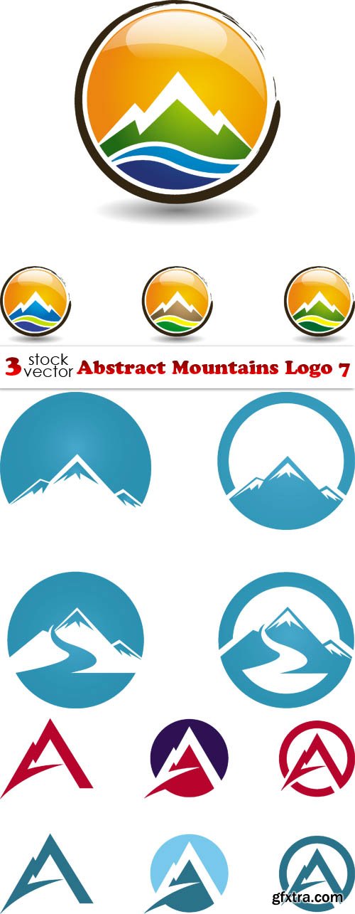 Vectors - Abstract Mountains Logo 7