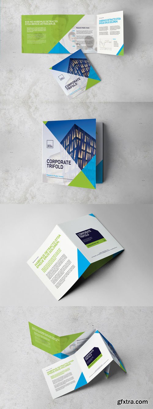 Corporate Square Trifold Brochure - CM 386413