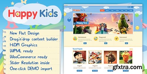 ThemeForest - Happy Kids v3.3.3 - Children WordPress Theme - 4452871