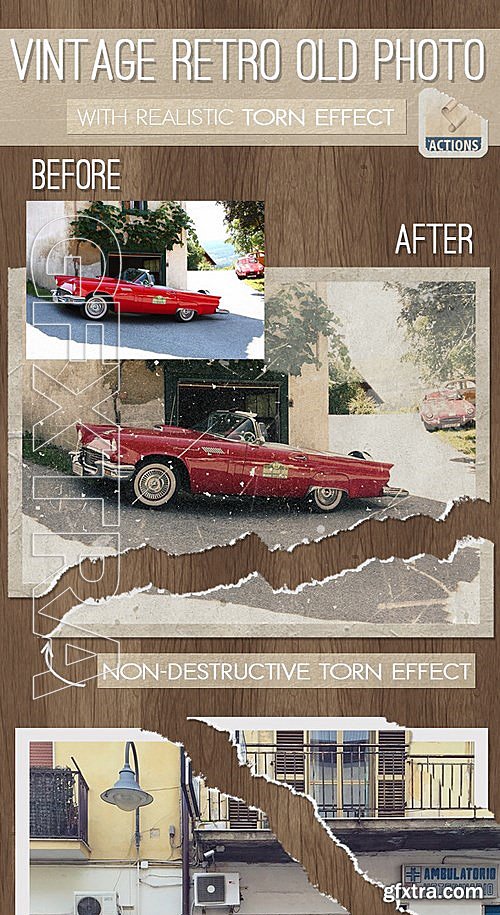GraphicRiver - Old Photo with Torn Ripped Effect Photoshop Action 12406934