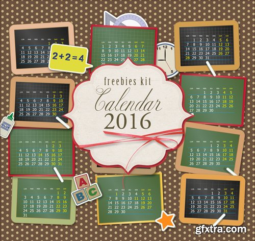 Scrap Kit - School Calendar 2016