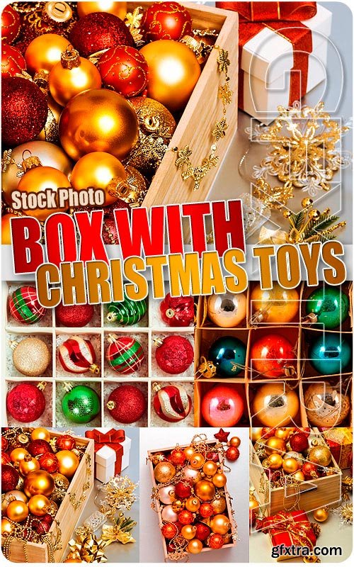 Box with xmas toys - UHQ Stock Photo
