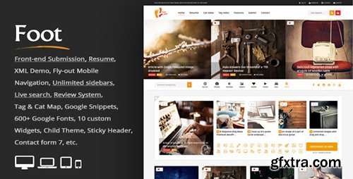 ThemeForest - Foot v1.8 - Grid Front-End Submission Content Sharing - 11063061