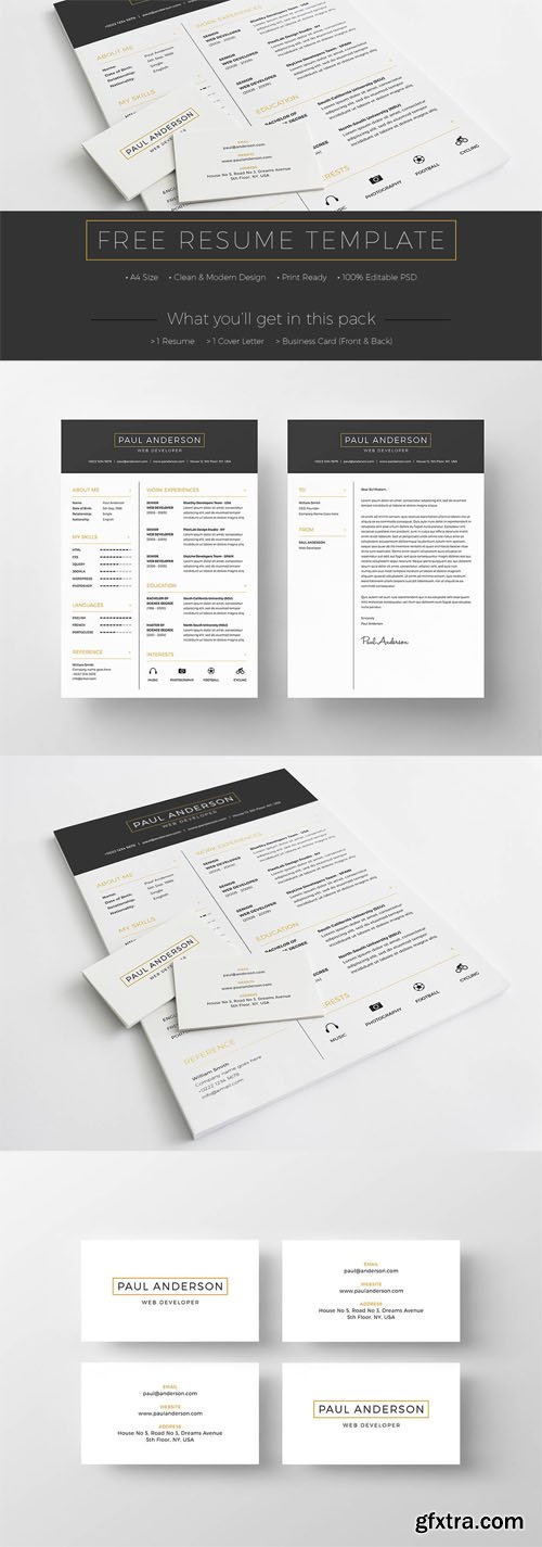Clean and Modern Design - Resume and Business Card Templates