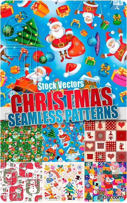 Xmas seamless patterns - Stock Vectors