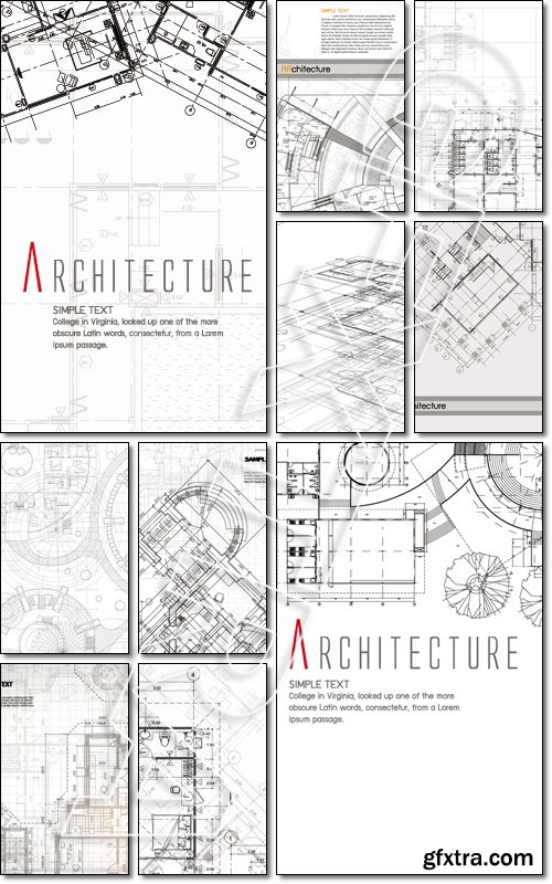 The part of architectural projec - Vector