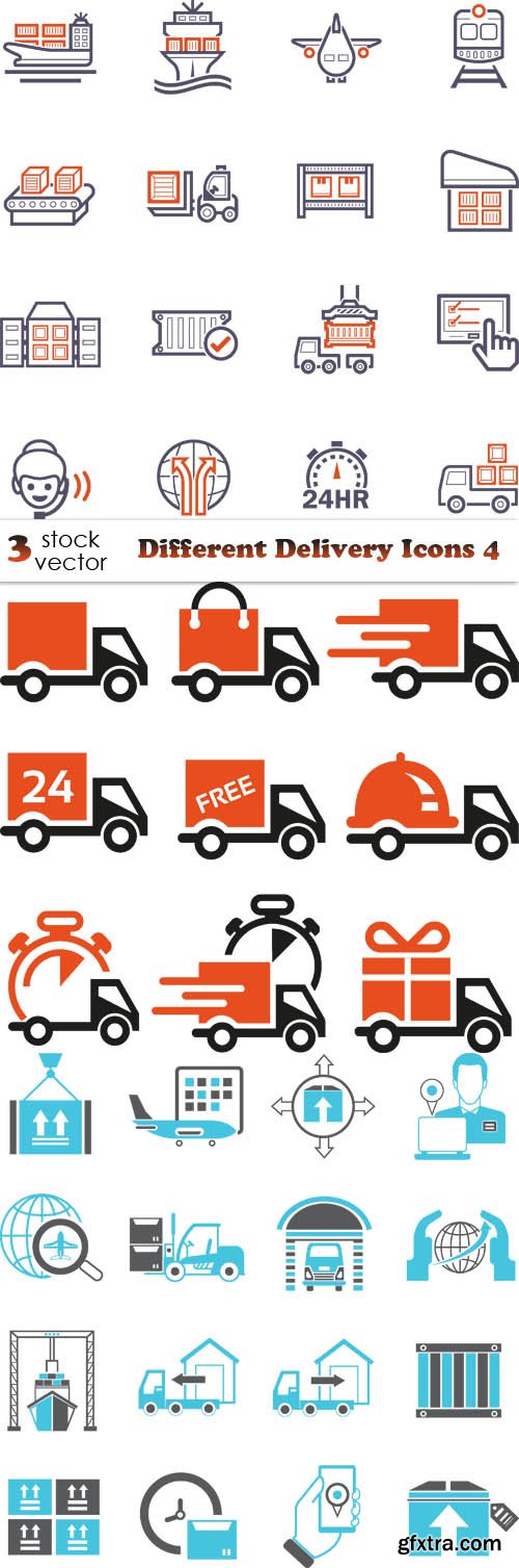 Vectors - Different Delivery Icons 4