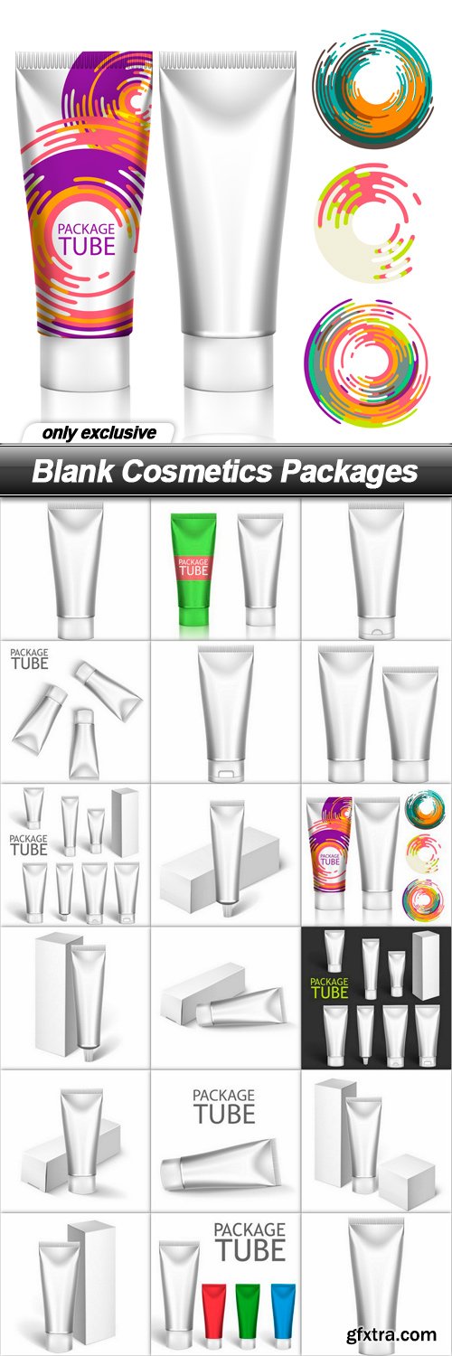 Blank Cosmetics Packages - 17 EPS