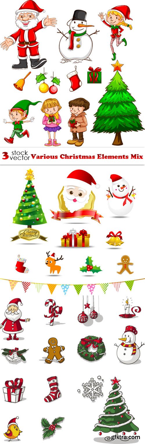 Vectors - Various Christmas Elements Mix