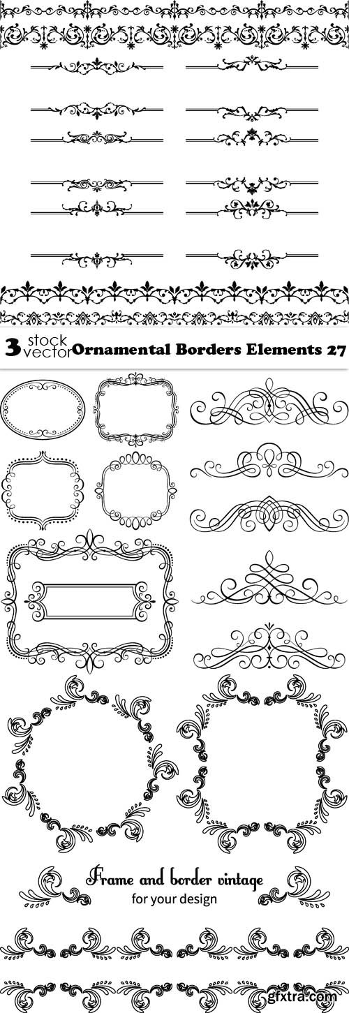 Vectors - Ornamental Borders Elements 27