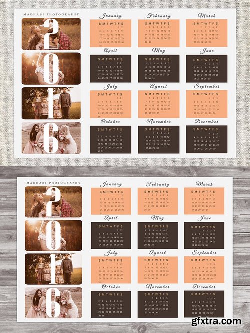 CM - 2016 Wall Calendar Template CA01 424990
